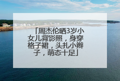 周杰伦晒3岁小女儿背影照，身穿格子裙，头扎小辫子，萌态十足